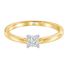 Le PeTeton Princess Cut Diamond Solitaire Engagement Ring in 18K Gold - Jackson Hole Jewelry Company