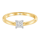 Le PeTeton Princess Cut Diamond Solitaire Engagement Ring in 18K Gold - Jackson Hole Jewelry Company