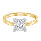 Le Grande Teton Princess Cut Diamond Solitaire Engagement Ring in 18K Gold - Jackson Hole Jewelry Company