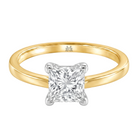 Le Grande Teton Princess Cut Diamond Solitaire Engagement Ring in 18K Gold - Jackson Hole Jewelry Company