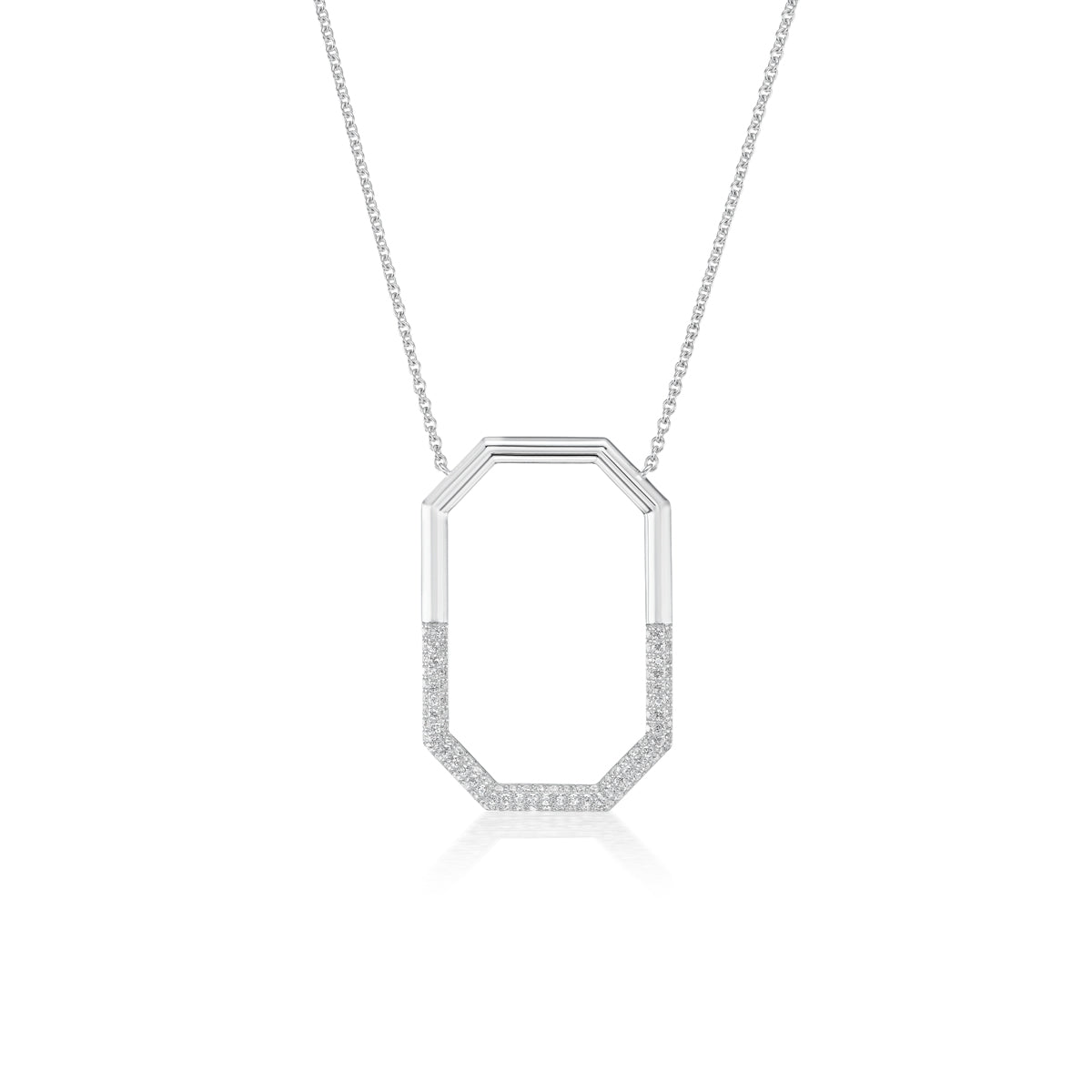 18K White Gold Diamond Pendant Necklace – 0.79 Carats - Jackson Hole Jewelry Company