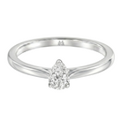 Le PeTeton Pear Diamond Solitaire Engagement Ring in 18K Gold - Jackson Hole Jewelry Company