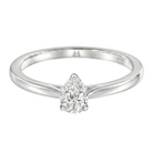 Le PeTeton Pear Diamond Solitaire Engagement Ring in 18K Gold - Jackson Hole Jewelry Company