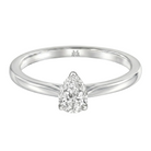 Le PeTeton Pear Diamond Solitaire Engagement Ring in 18K Gold - Jackson Hole Jewelry Company