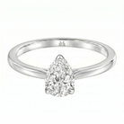 Le Grande Teton Pear Shape Cut Diamond Solitaire Engagement Ring in 18K Gold - Jackson Hole Jewelry Company