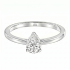Le Grande Teton Pear Shape Cut Diamond Solitaire Engagement Ring in 18K Gold - Jackson Hole Jewelry Company