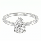 Le Grande Teton Pear Shape Cut Diamond Solitaire Engagement Ring in 18K Gold - Jackson Hole Jewelry Company