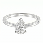 Le Grande Teton Pear Shape Cut Diamond Solitaire Engagement Ring in 18K Gold - Jackson Hole Jewelry Company