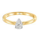 Le PeTeton Pear Shape Cut Diamond Solitaire Engagement Ring in 18K Gold - Jackson Hole Jewelry Company