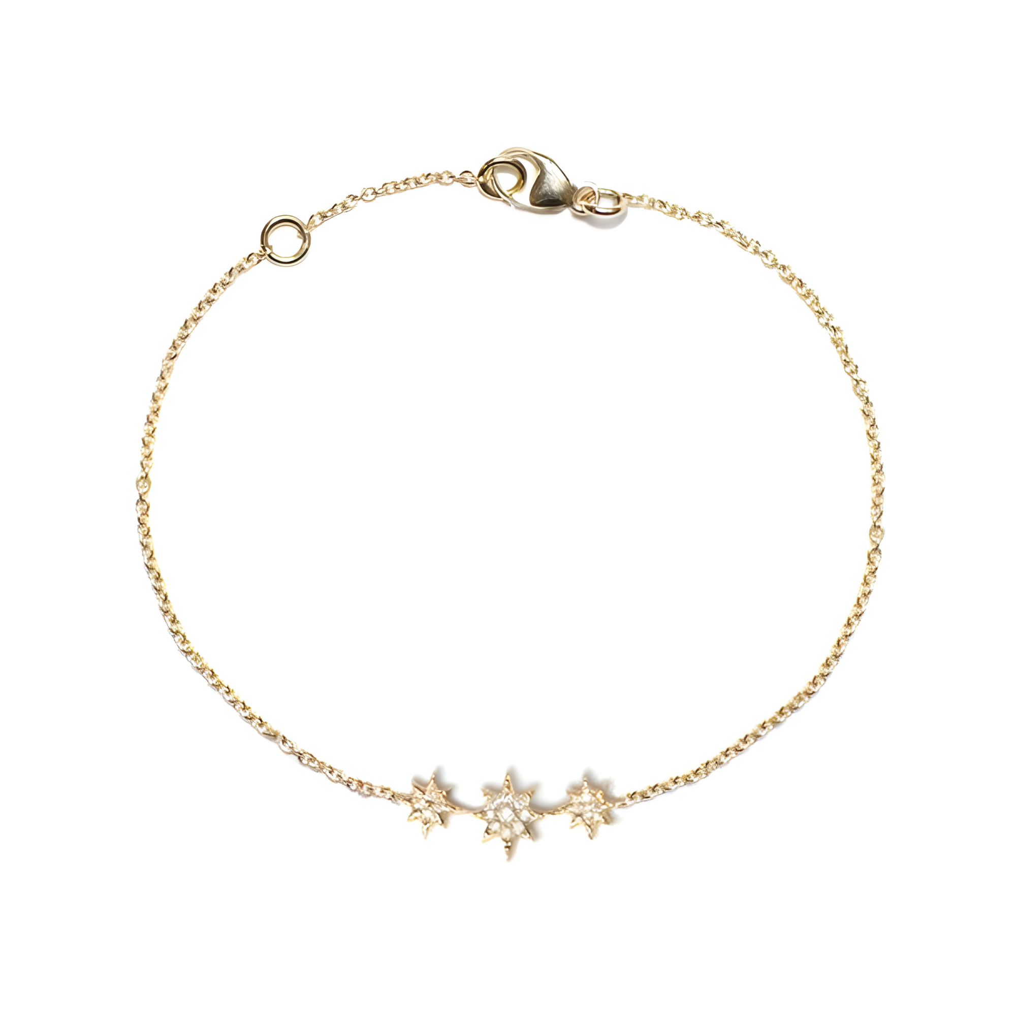 ANZIE Aztec North Star Mini Bar Bracelet in 14K Yellow Gold 0.10 cttw - Jackson Hole Jewelry Company