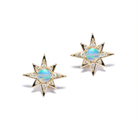 ANZIE Aztec Mini Starburst Stud Earrings in 14K Yellow Gold 0.22 cttw - Jackson Hole Jewelry Company