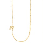 ANZIE Love Letter Pavé Diamond Necklace in 14K Gold 0.05 cttw - Jackson Hole Jewelry Company