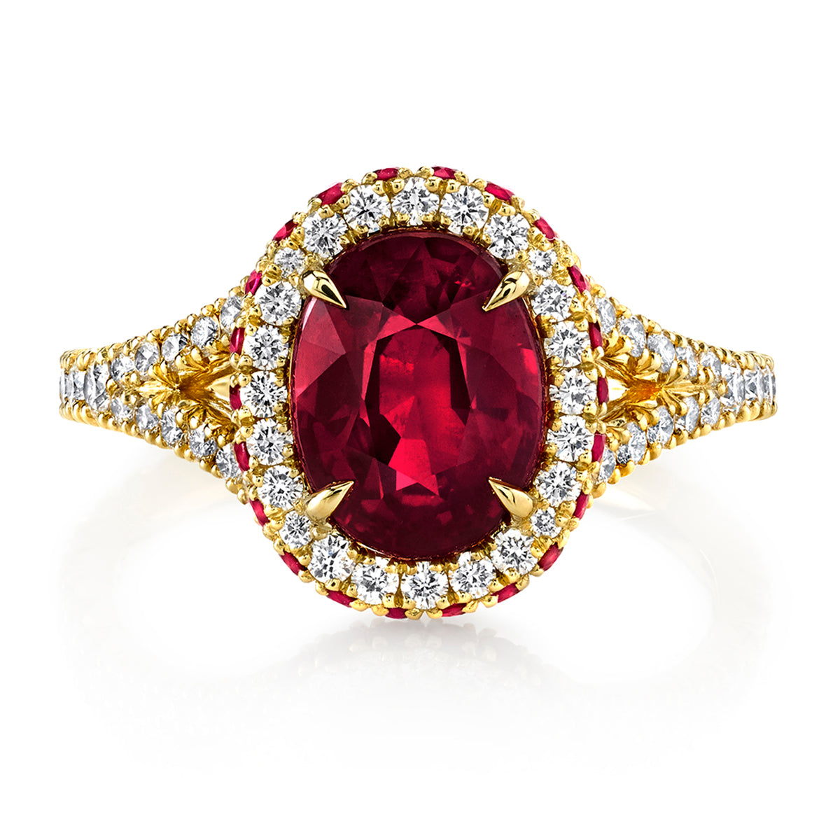 Omi Privé - Ruby & Diamond Ring in 18K Yellow Gold - Jackson Hole Jewelry Company