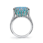 Omi Privé - Aquamarine, Paraiba Tourmaline & Diamond Ring in Platinum - Jackson Hole Jewelry Company