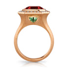 Omi Privé - Tourmaline, Tsavorite Garnet & Diamond Ring in 18K Rose Gold - Jackson Hole Jewelry Company