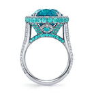Omi Privé - Blue Zircon, Paraíba Tourmaline & Diamond Ring in Platinum - Jackson Hole Jewelry Company