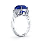 Omi Privé - Blue Sapphire & Diamond 3-Stone Ring in Platinum - Jackson Hole Jewelry Company
