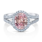 Omi Privé - Padparadscha Sapphire & Diamond Ring in Platinum - Jackson Hole Jewelry Company