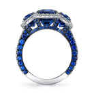 Omi Privé - Blue Sapphire & Diamond 3-Stone Ring in Platinum - Jackson Hole Jewelry Company