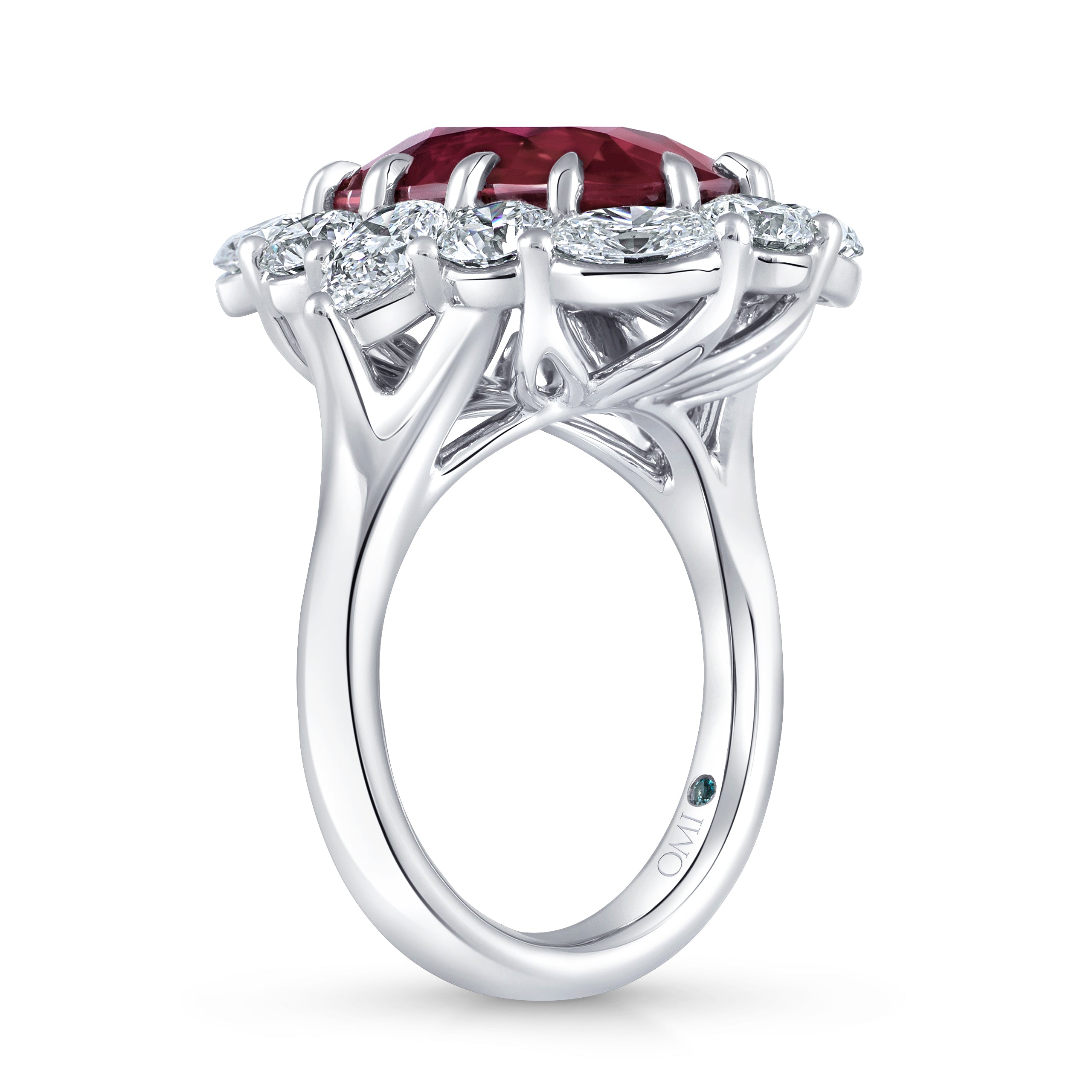 Omi Privé - Ruby & Diamond Ring in Platinum - Jackson Hole Jewelry Company