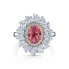Omi Privé - Padparadscha & Diamond Ring in Platinum - Jackson Hole Jewelry Company