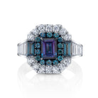 Omi Privé - Alexandrite & Diamond Ring in Platinum - Jackson Hole Jewelry Company