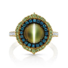 Omi Privé Cat's Eye Chrysoberyl, Alexandrite, Demantoid & Diamond Ring in 18K Yellow Gold - Jackson Hole Jewelry Company