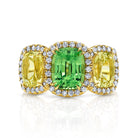 Omi Privé - Tsavorite, Chrysoberyl & Diamond Ring in 18K Yellow Gold - Jackson Hole Jewelry Company