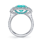 Omi Privé Paraiba Type Tourmaline & Diamond Ring in Platinum - Jackson Hole Jewelry Company