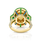Omi Privé Australian Black Opal, Tsavorite, Hauyne & Diamond Ring in 18K Yellow Gold - Jackson Hole Jewelry Company