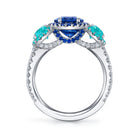 Omi Privé - Cobalt Spinel, Paraiba-Type Tourmaline, Paraiba, Sapphire & Diamond Ring in Platinum - Jackson Hole Jewelry Company