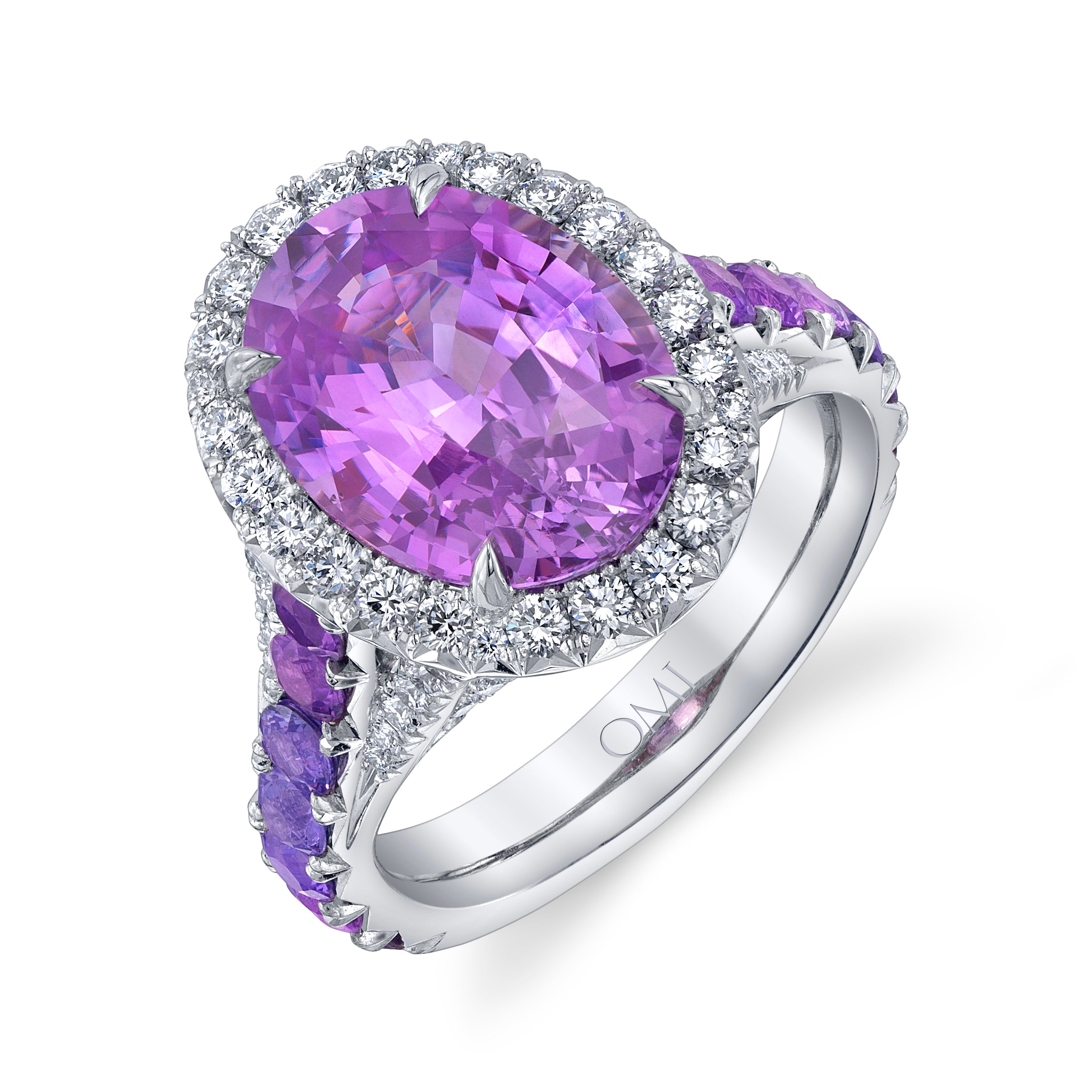 Omi Privé - Fancy Purple Sapphire & Diamond Ring in Platinum - Jackson Hole Jewelry Company