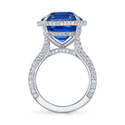 Omi Privé - Blue Sapphire & Diamond Ring in Platinum - Jackson Hole Jewelry Company