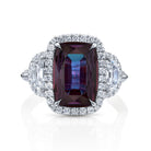 Omi Privé - Alexandrite & Diamond Ring in Platinum - Jackson Hole Jewelry Company