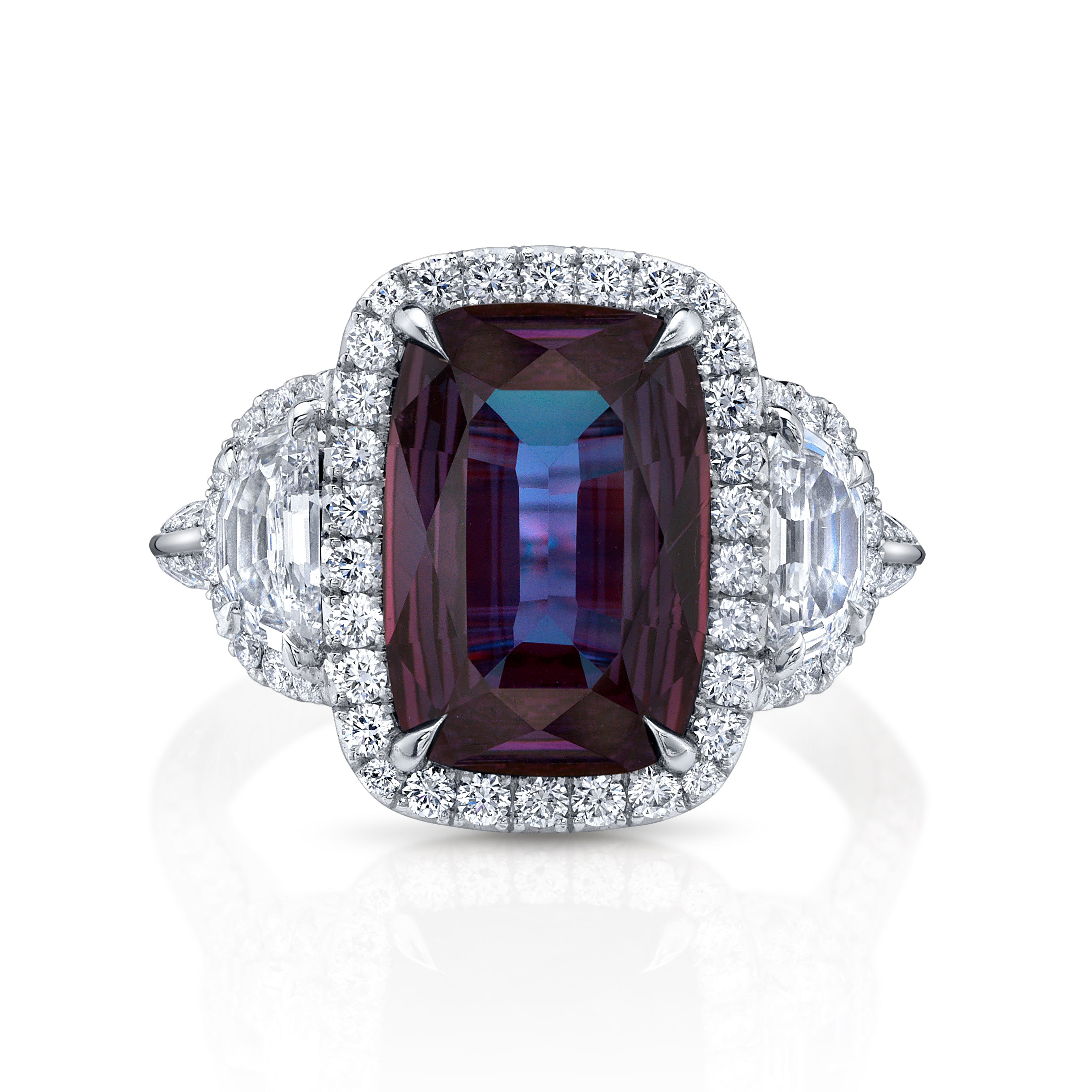 Omi Privé - Alexandrite & Diamond Ring in Platinum - Jackson Hole Jewelry Company