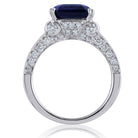 Picchiotti - Octagonal Blue Sapphire and White Diamond Ring in 18K White Gold - Jackson Hole Jewelry Company