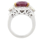 Picchiotti - Oval Ruby and Half-Moon Diamond Ring in 18K White Gold - Jackson Hole Jewelry Company