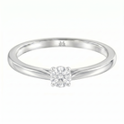 Le PeTeton Round French Cut Diamond Solitaire Engagement Ring in 18K Gold - Jackson Hole Jewelry Company