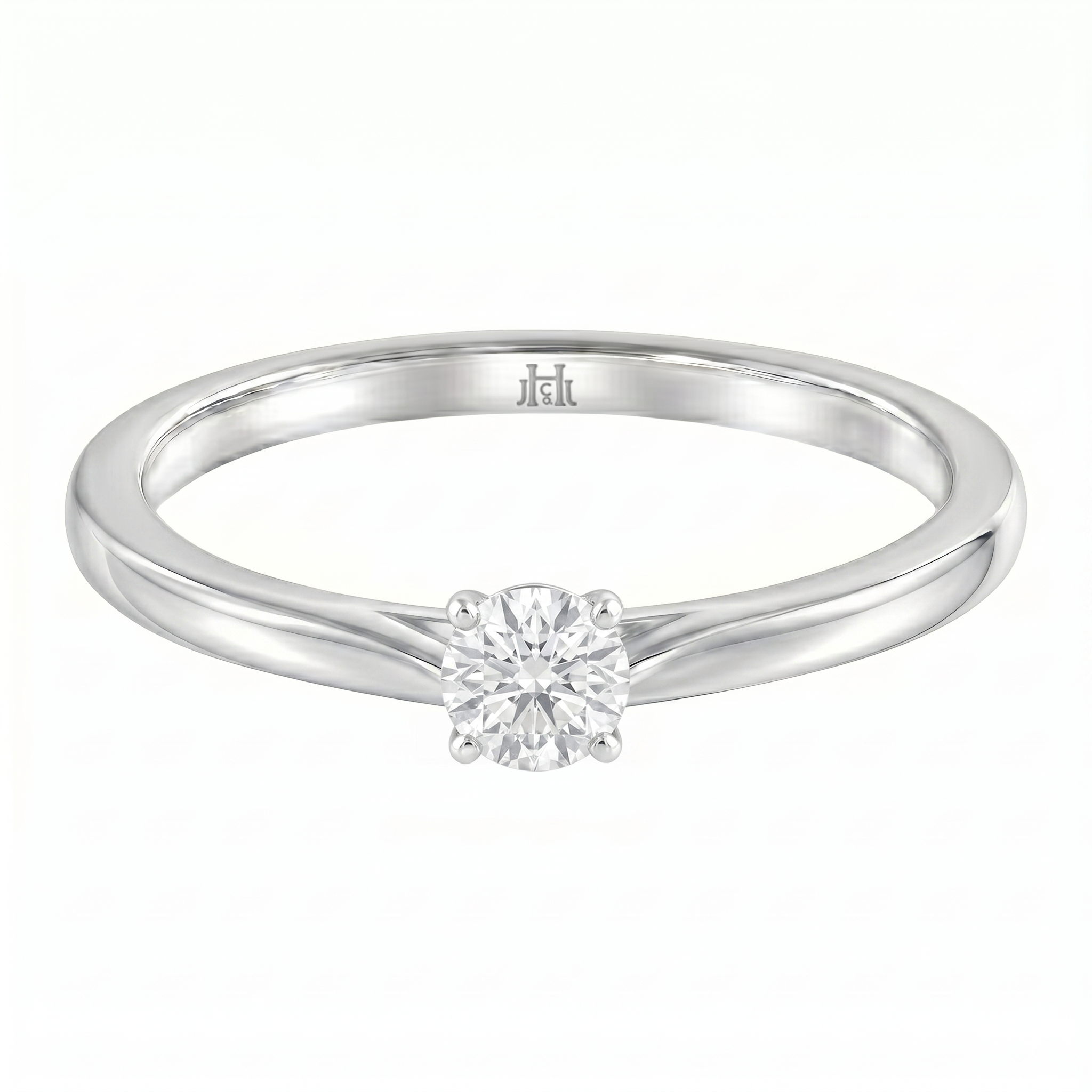 Le PeTeton Round French Cut Diamond Solitaire Engagement Ring in 18K Gold - Jackson Hole Jewelry Company