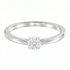 Le PeTeton Round French Cut Diamond Solitaire Engagement Ring in 18K Gold - Jackson Hole Jewelry Company