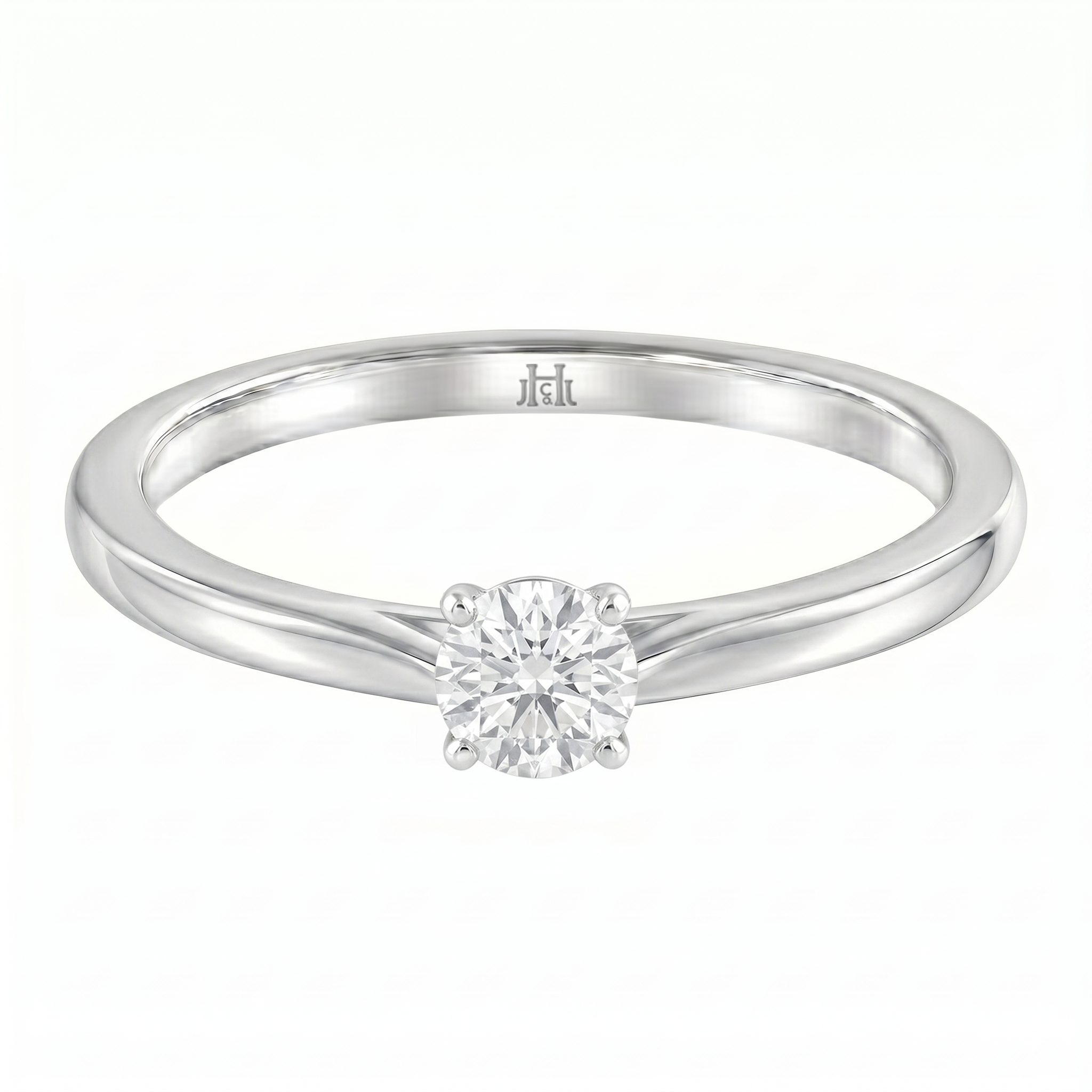 Le PeTeton Round French Cut Diamond Solitaire Engagement Ring in 18K Gold - Jackson Hole Jewelry Company