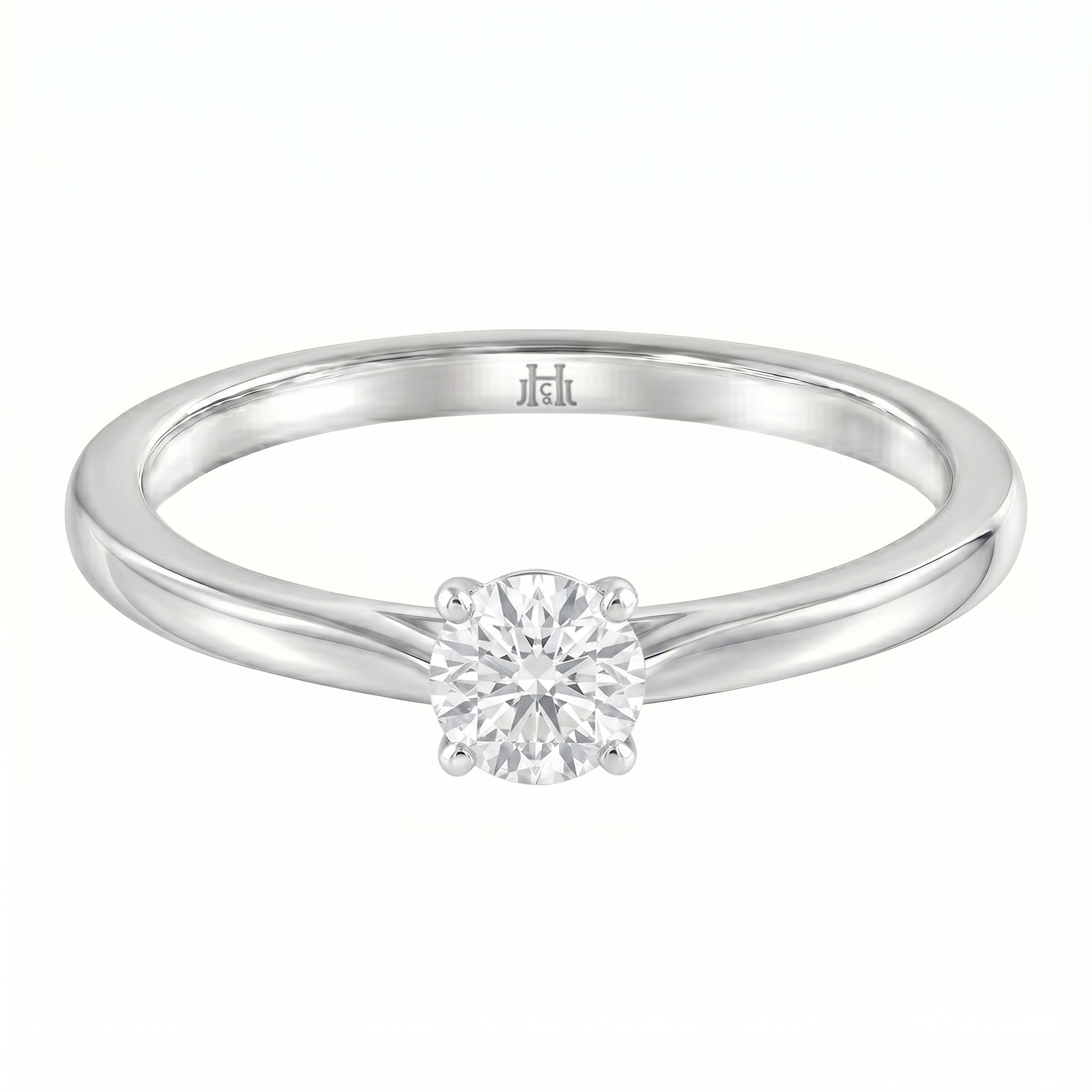 Le PeTeton Round French Cut Diamond Solitaire Engagement Ring in 18K Gold - Jackson Hole Jewelry Company
