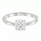 Le Grande Teton Round French Cut Diamond Solitaire Engagement Ring in 18K Gold - Jackson Hole Jewelry Company