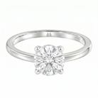 Le Grande Teton Round French Cut Diamond Solitaire Engagement Ring in 18K Gold - Jackson Hole Jewelry Company