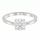 Le Grande Teton Round French Cut Diamond Solitaire Engagement Ring in 18K Gold - Jackson Hole Jewelry Company