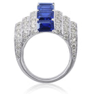 Picchiotti - Octagonal Blue Sapphire and Diamond Ring in 18K White Gold - Jackson Hole Jewelry Company