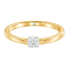 Le PeTeton Round French Cut Diamond Solitaire Engagement Ring in 18K Gold - Jackson Hole Jewelry Company
