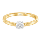 Le PeTeton Round French Cut Diamond Solitaire Engagement Ring in 18K Gold - Jackson Hole Jewelry Company