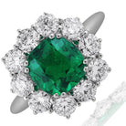 Picchiotti - Cushion Emerald and Round Diamond Earring in 18K White Gold - Jackson Hole Jewelry Company