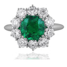 Picchiotti - Cushion Emerald and Round Diamond Earring in 18K White Gold - Jackson Hole Jewelry Company